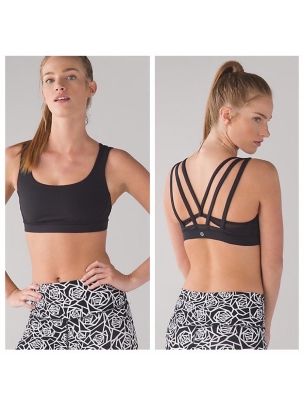 Lululemon Energy Bra Exhale Black Size 6